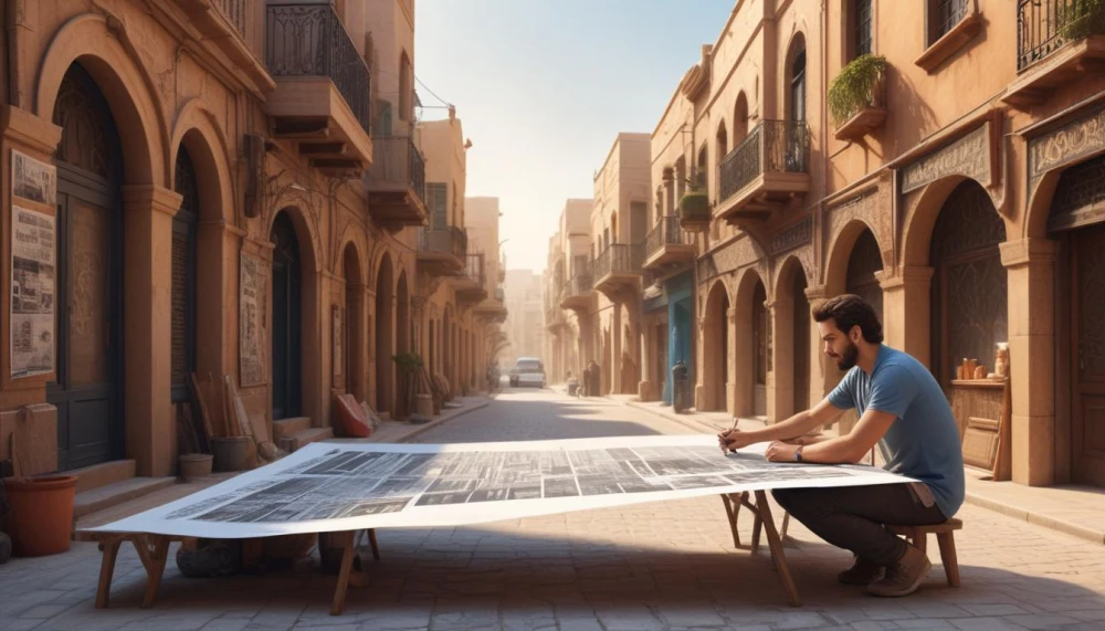 تصميم بنر رول اب إعلاني