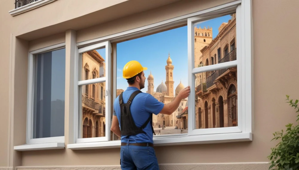 تصميم وتركيب استكرات زجاج مطاعم مكة