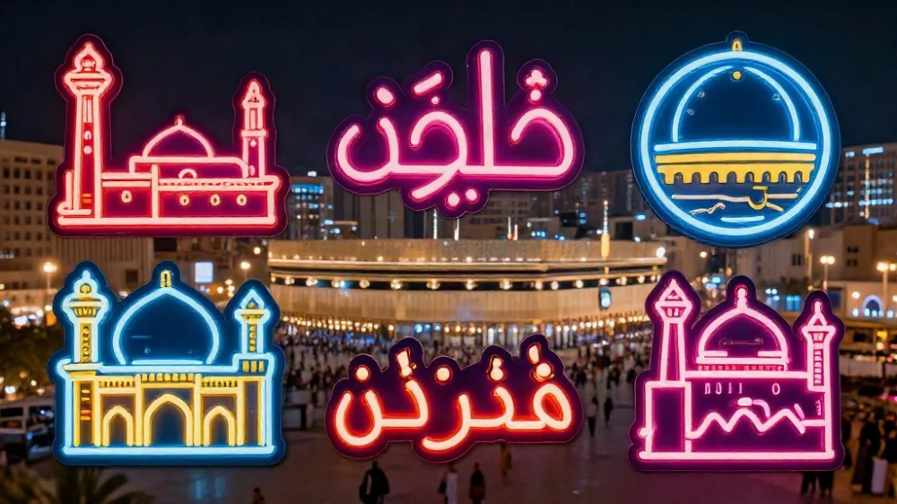 استكرات فسفورية فاقعة لاصقة مكة