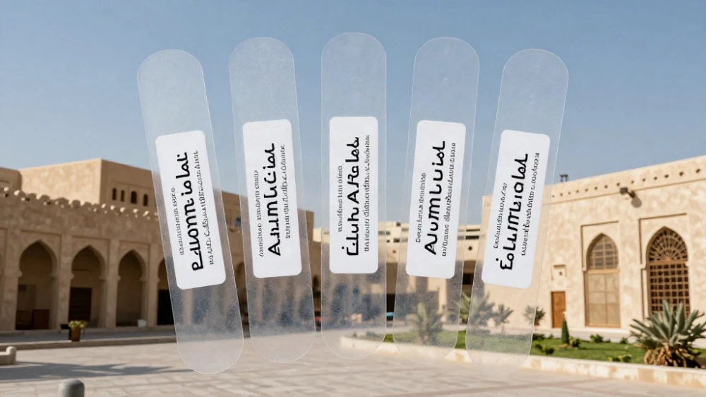 استكرات لاصقة شفافة للمنتجات بالرياض