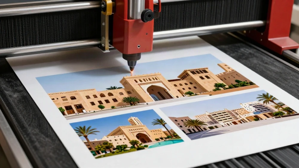تصميم ملصقات تجارية بالبرايل والقص