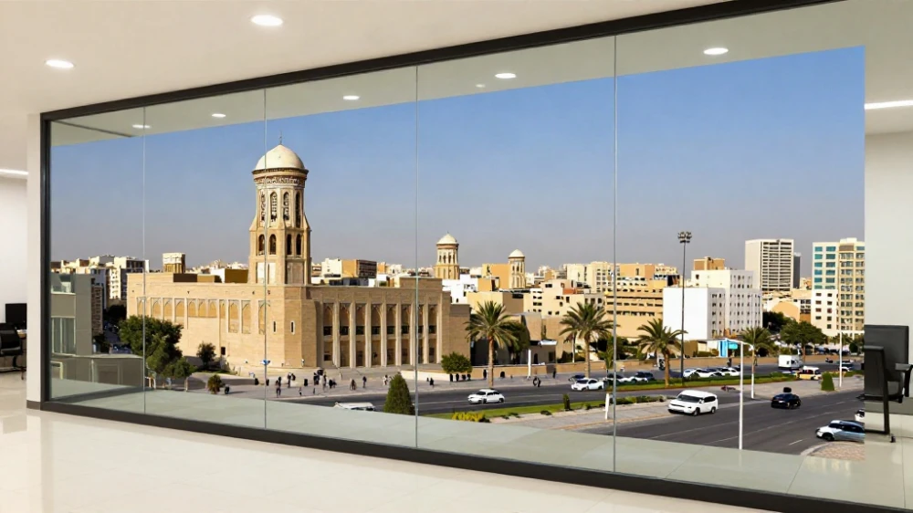 تصميم ملصقات زجاج مكاتب تجارية عصرية